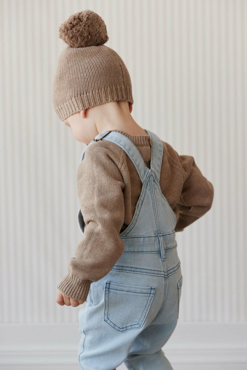 Arlo Twill Overall in Washed Denim  available at Blossom