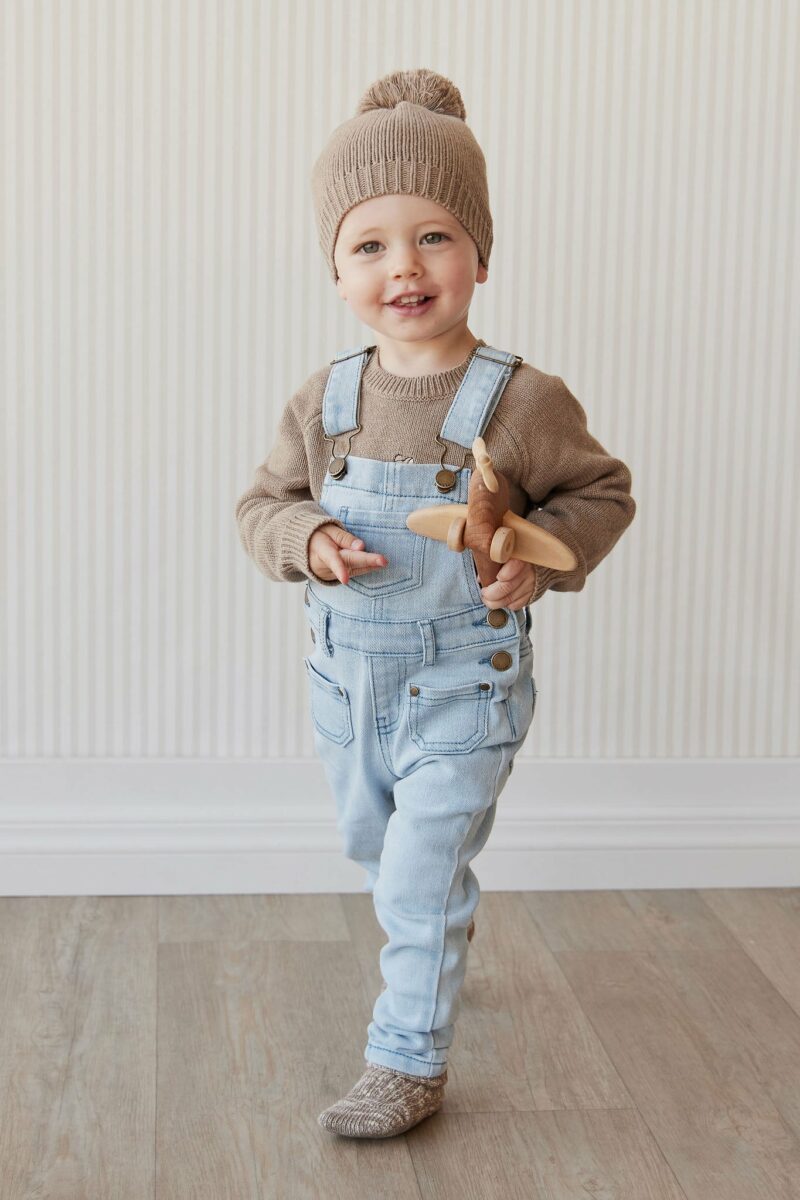 Jamie Kay Arlo Twill Overall in Washed Denim 