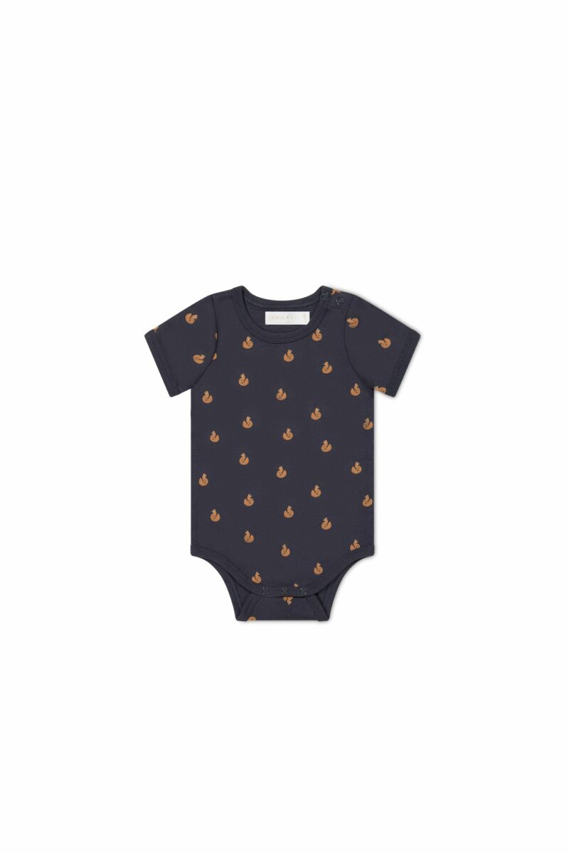 Organic Cotton Hudson Short Sleeve Bodysuit in Fox Cubs Constellation 