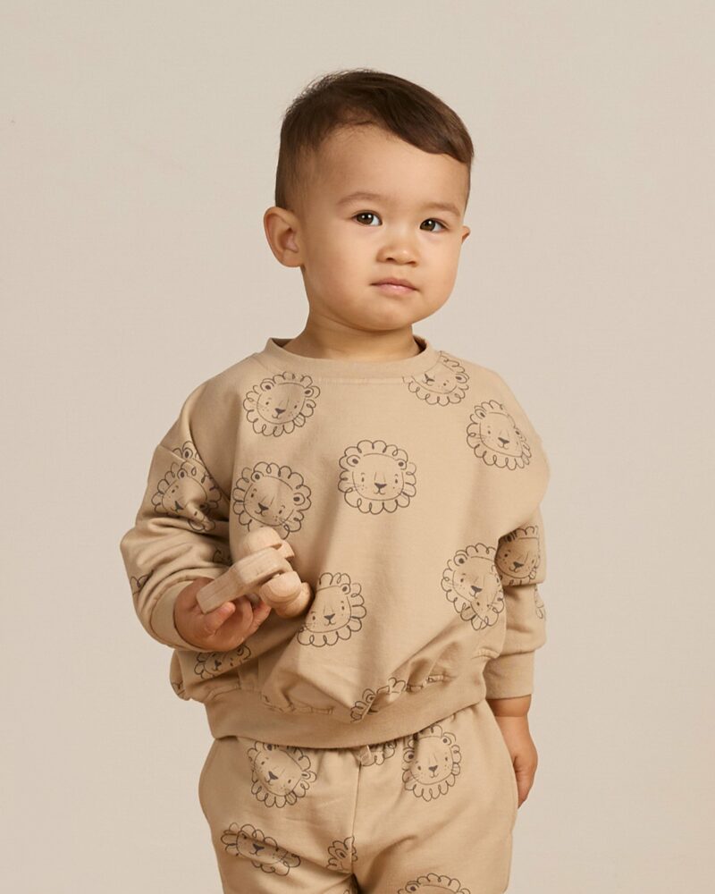 Quincy Mae Relaxed Fleece Sweatshirt In Lions