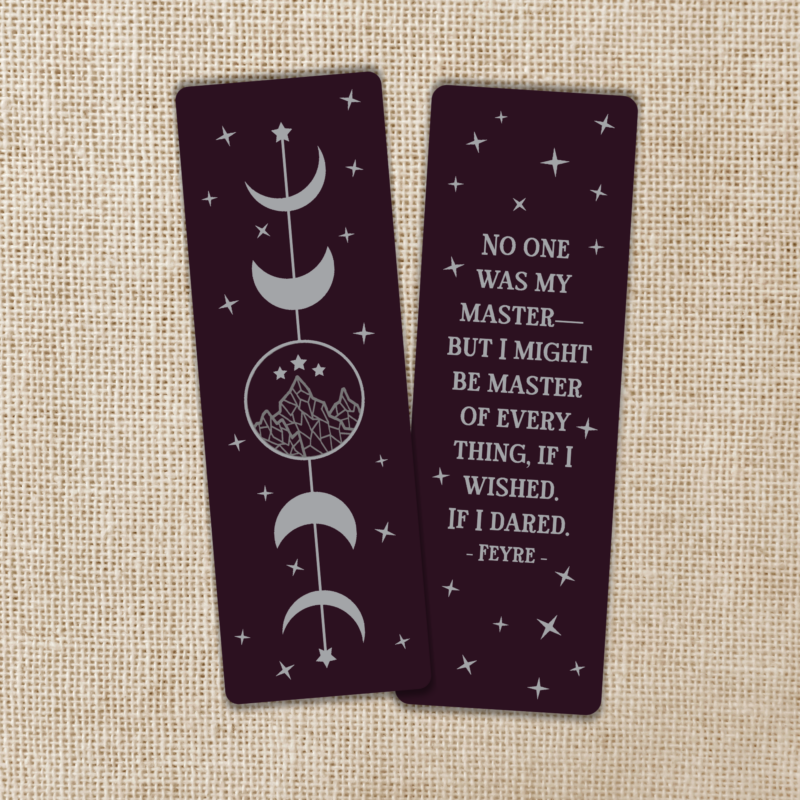 Wildly Enough Feyre Tattoo ACOTAR Foil Bookmark