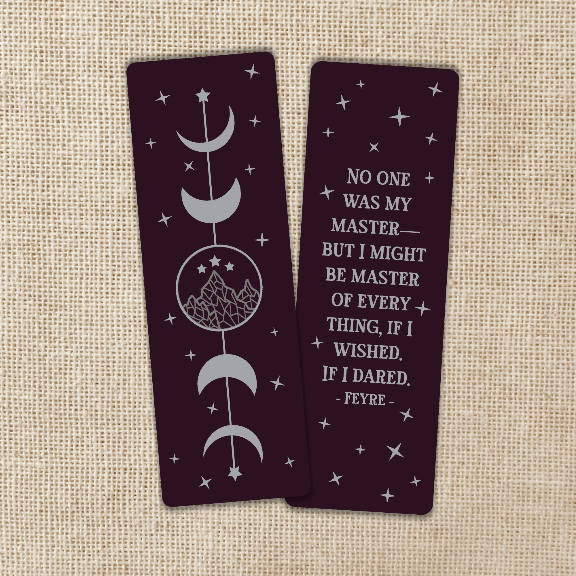 Wildly Enough Feyre Tattoo ACOTAR Foil Bookmark