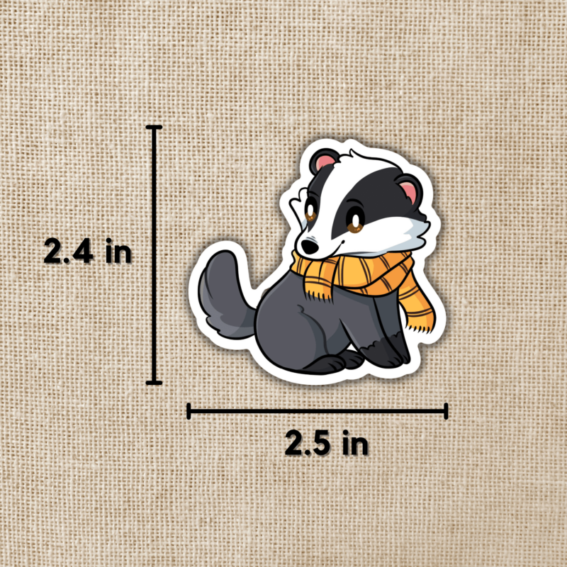 Loyal Wizard House Mascot Sticker Badger from Wildly Enough