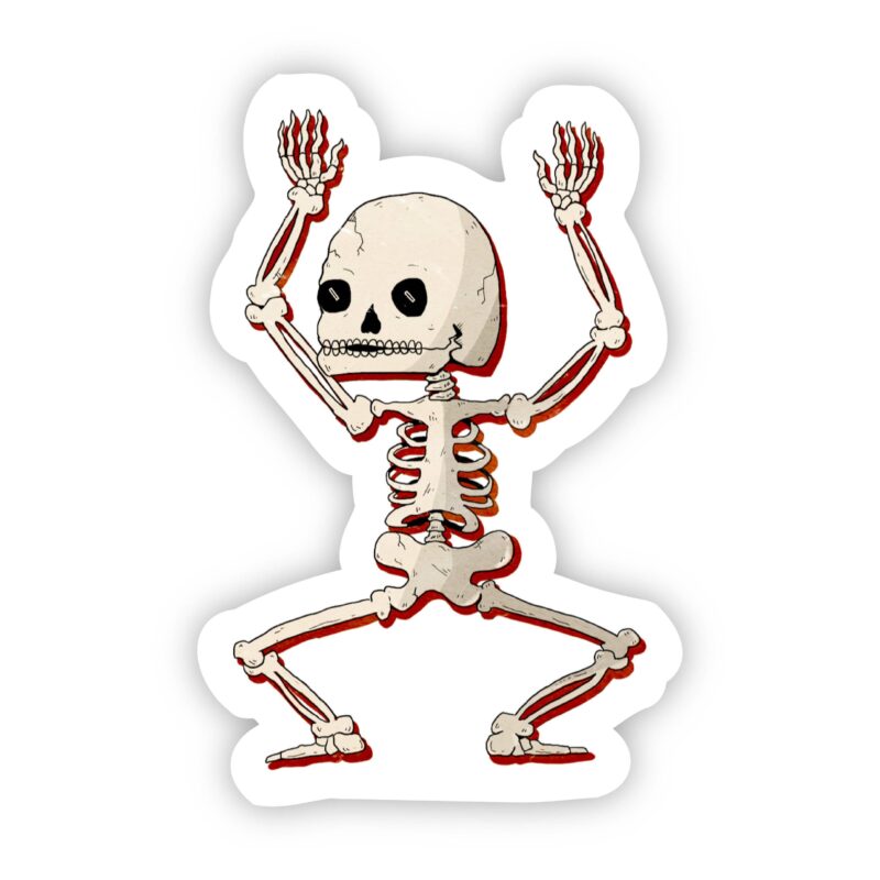 Big Moods Dancing Skeleton Halloween Sticker