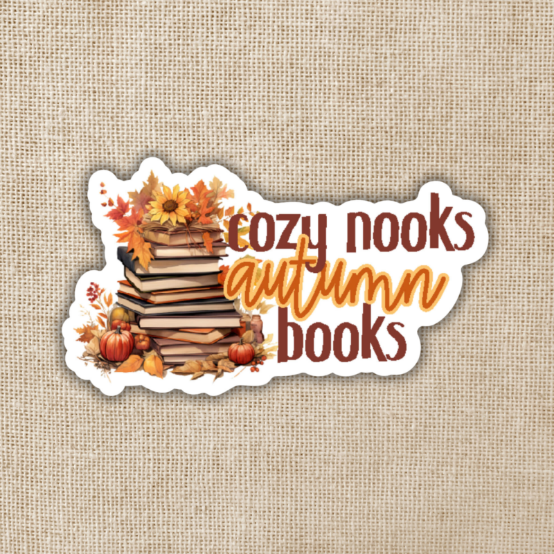 Wildly Enough Cozy Nooks Autumn Books Sticker