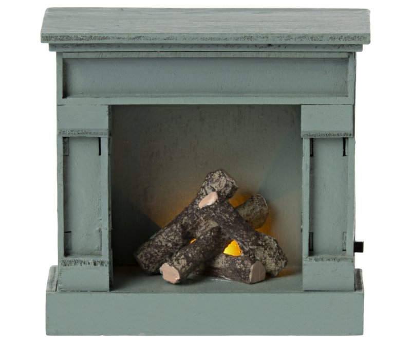 Fireplace in Blue for Mouse made by Maileg