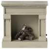 Fireplace in Off White for Mouse from Maileg