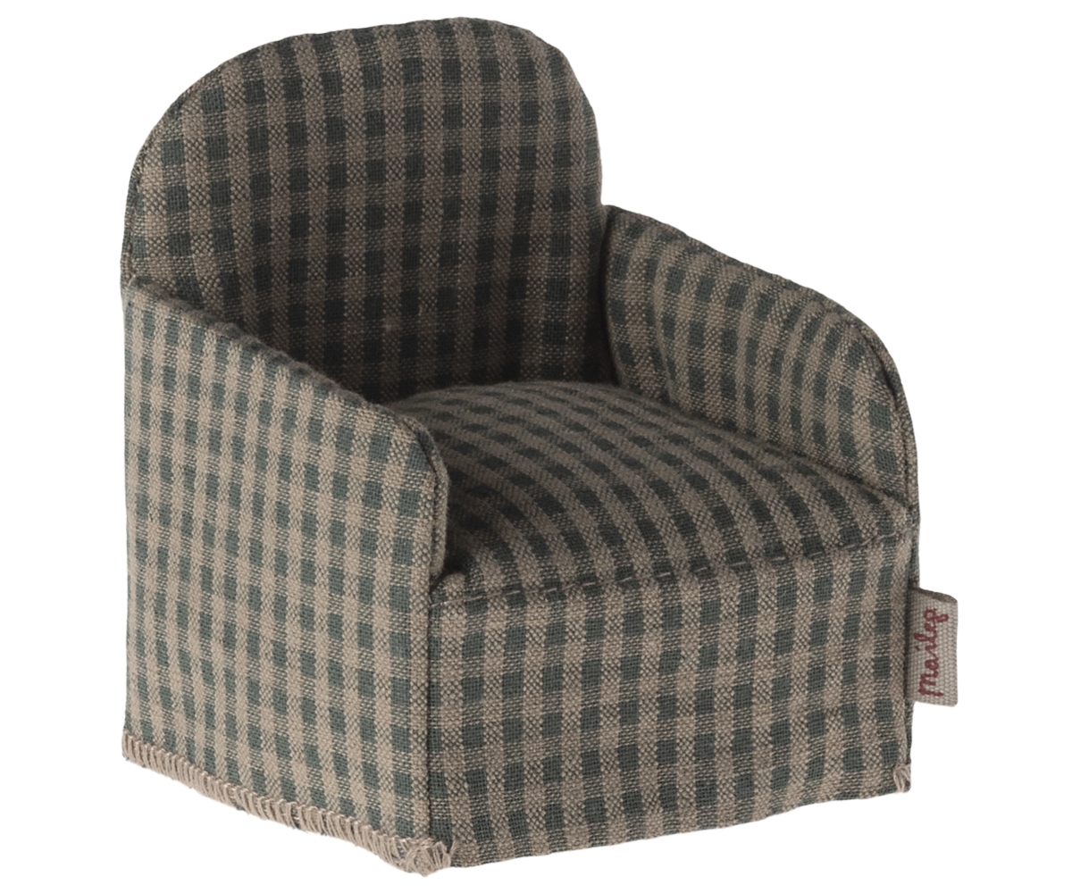 Maileg Green Checker Mouse Chair