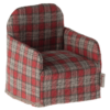 Maileg Mouse Chair in Red Checker