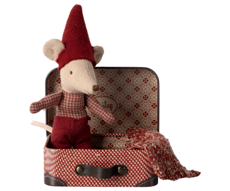 Baby Christmas Mouse In Suitcase from Maileg