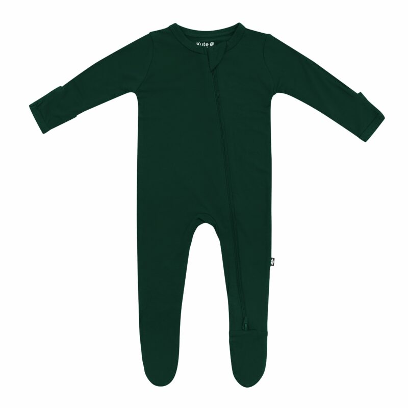 Zippered Footie in Evergreen from Kyte BABY