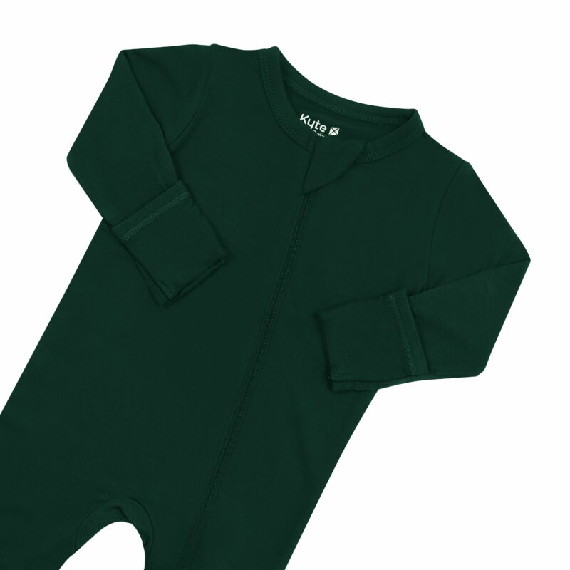 Zippered Footie in Evergreen available at Blossom