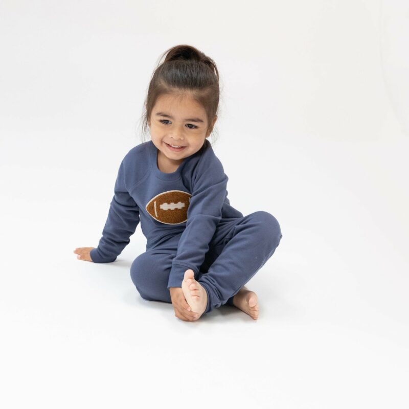 Footballs French Terry Raglan Sweatshirt & Jogger Set from Angel Dear