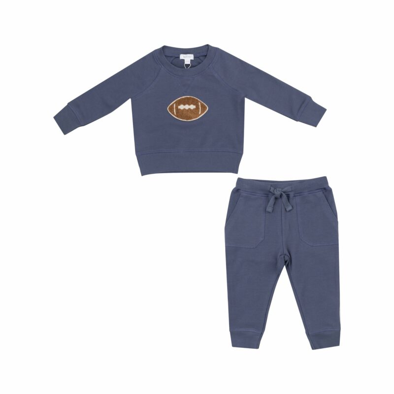 Angel Dear Footballs French Terry Raglan Sweatshirt & Jogger Set