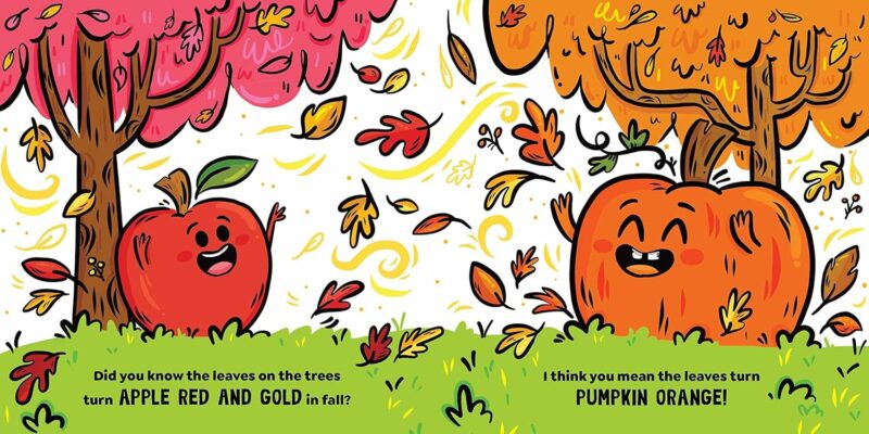 Simon & Schuster Apple vs. Pumpkin Board Book Children's Books