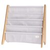 3 Sprouts Recycled Fabric Kids Book Rack in Light Gray