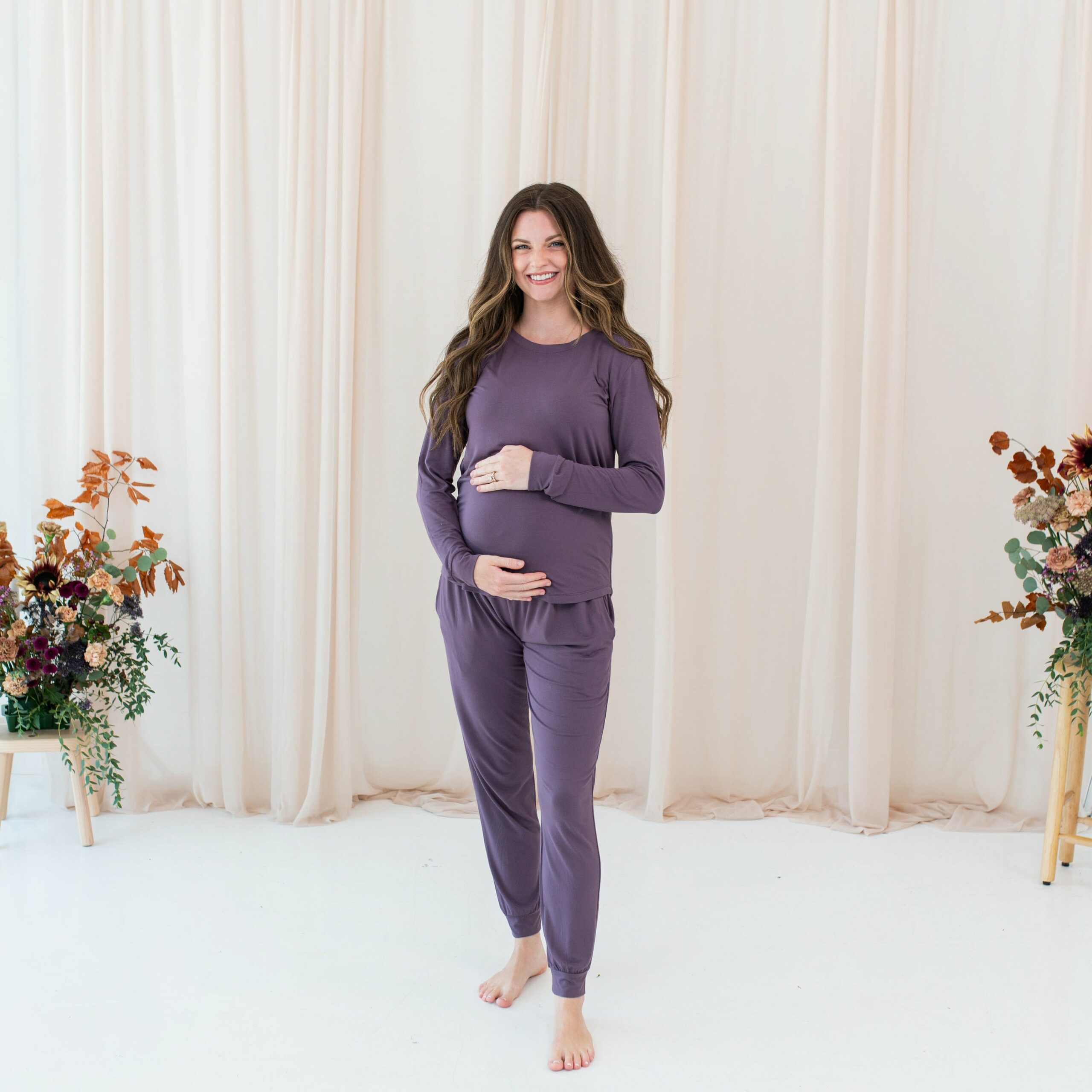 Kyte BABY Women's Jogger Pajama Set in Currant