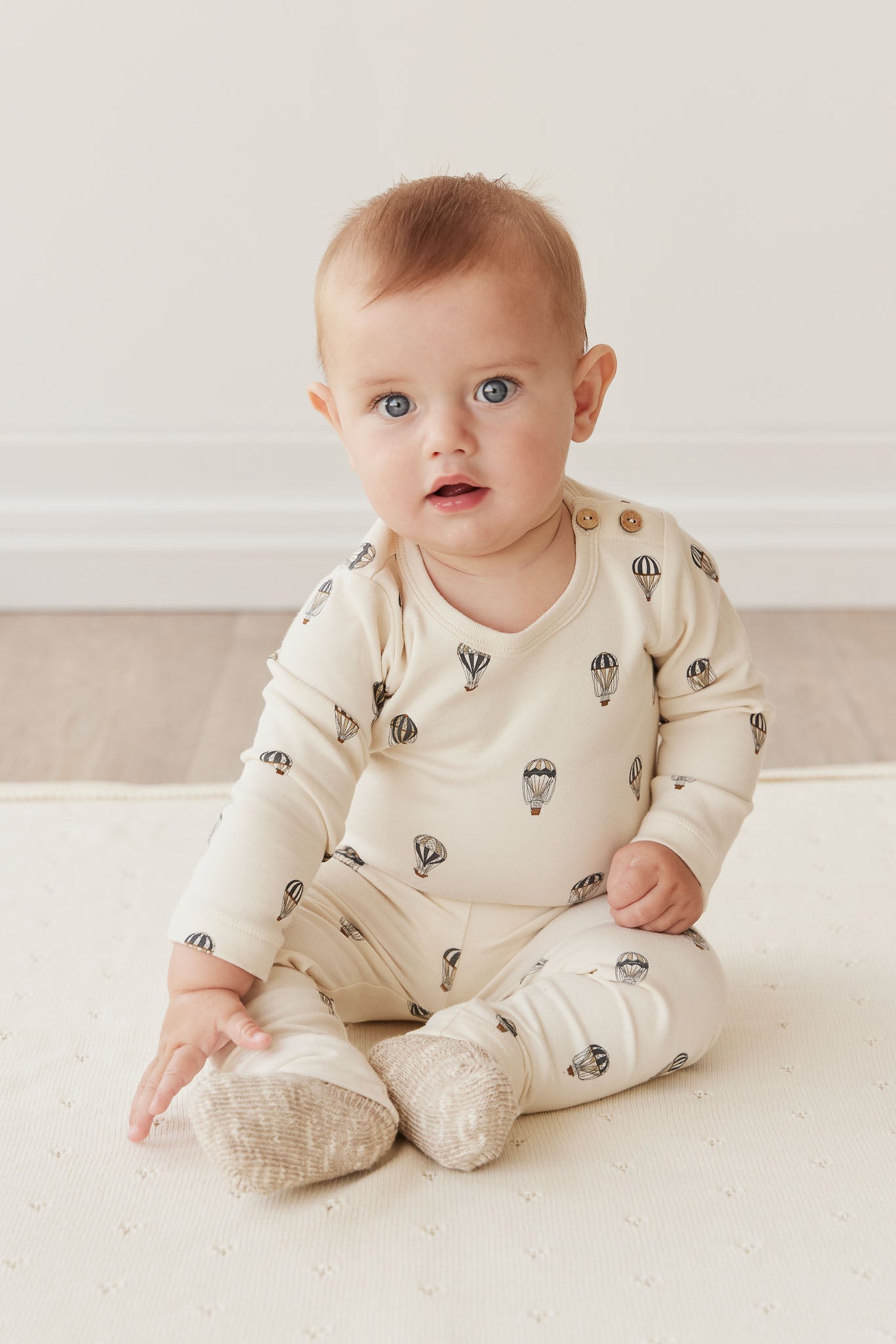 Jamie Kay Organic Cotton Fernley Bodysuit in Montgolfiere Cloud