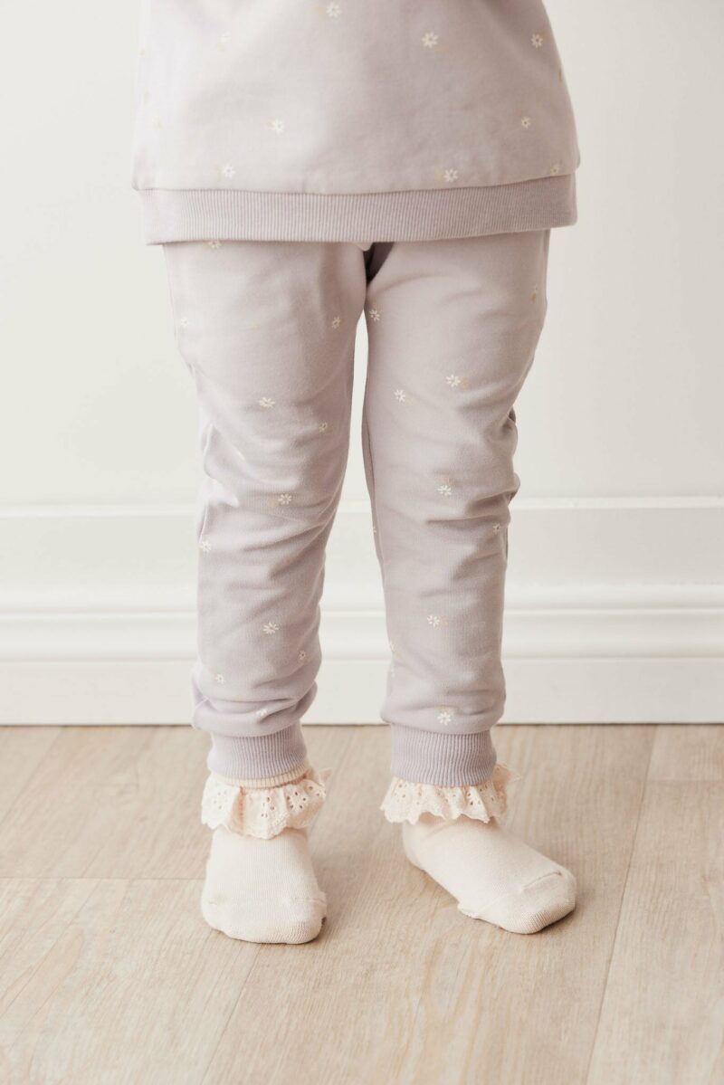 Jamie Kay Organic Cotton Morgan Track Pant in Annie Ditzy Violet Ice 