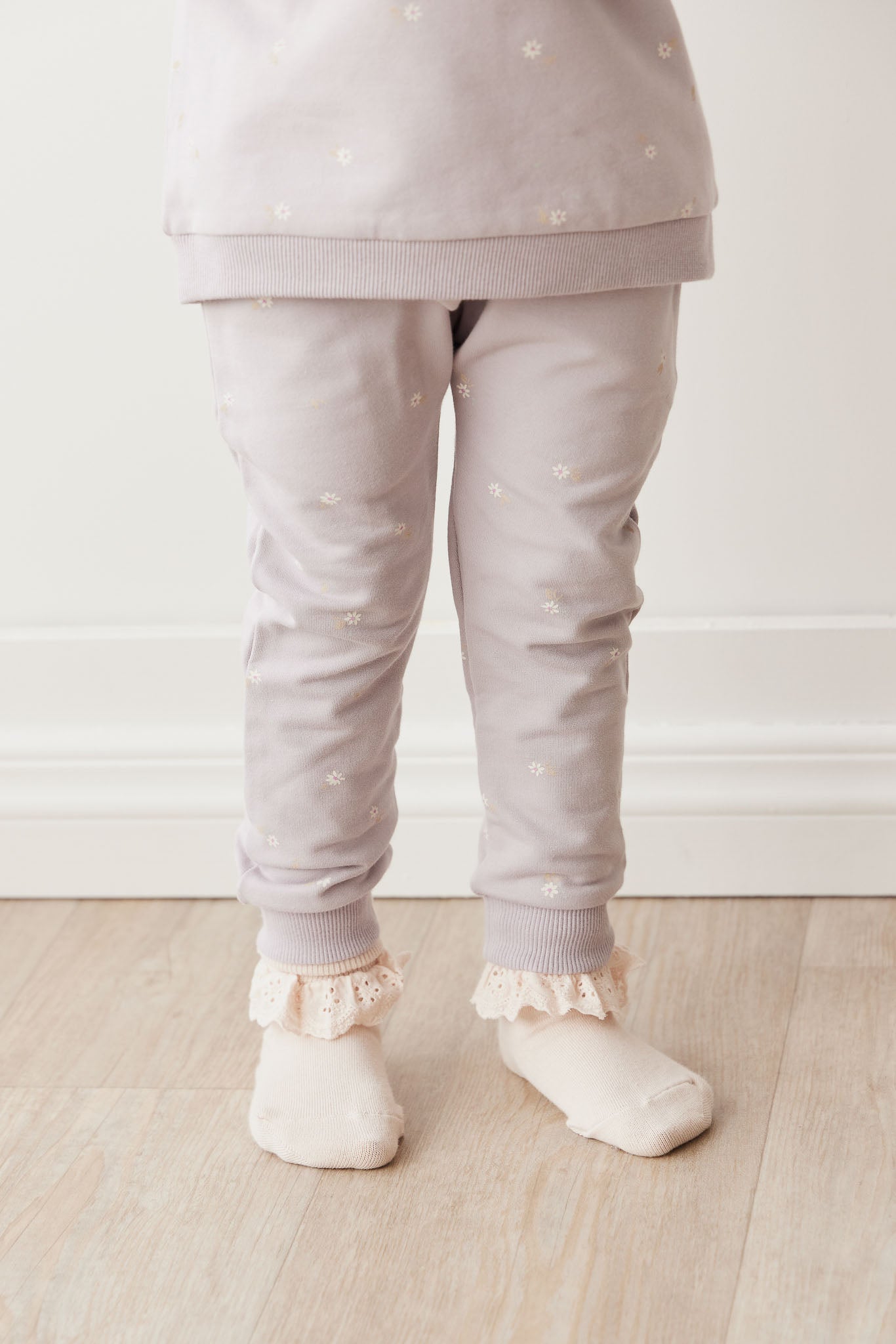 Jamie Kay Organic Cotton Morgan Track Pant in Annie Ditzy Violet Ice 