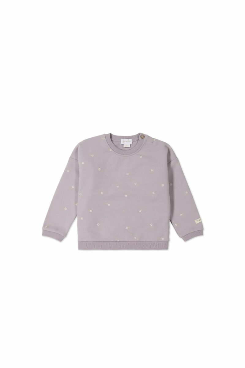 Organic Cotton Bobbie Sweatshirt in Annie Ditzy Violet Ice 