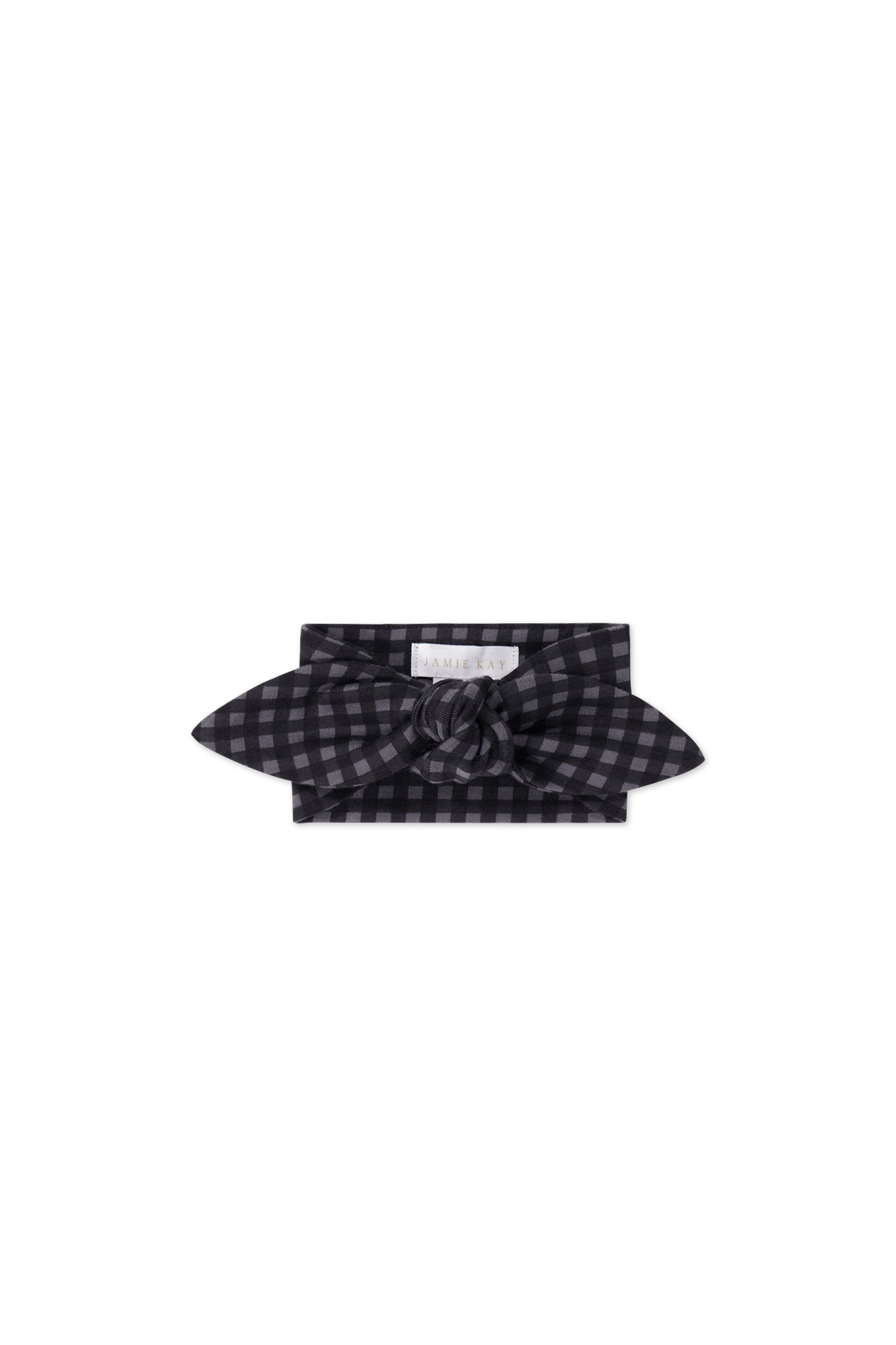 Jamie Kay Organic Cotton Headband in Gingham Night 