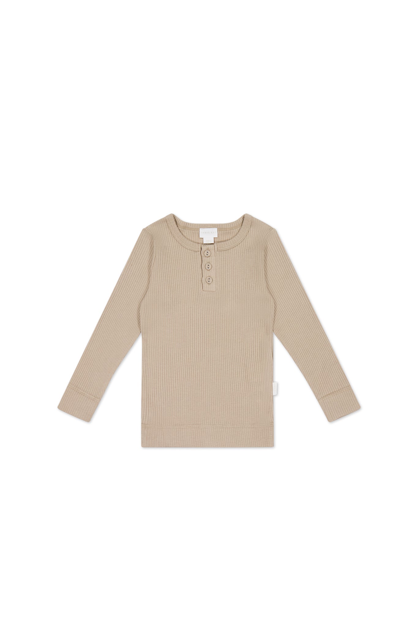 Jamie Kay Organic Cotton Modal Long Sleeve Henley in Fawn 