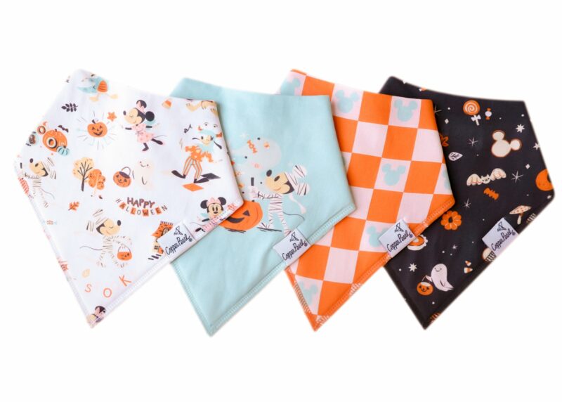 Copper Pearl Mickey Mouse's Boo Bash Bandana Bib Set 4-Pack