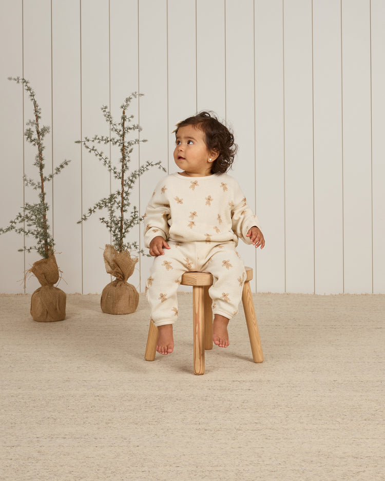 Quincy Mae Waffle Slouch Set In Gingerbread