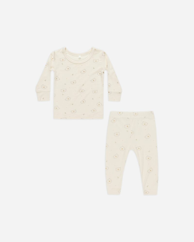 Bamboo Pajama Set In Bears from Quincy Mae