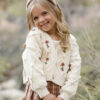 Rylee + Cru Boxy Cardigan in Winter Floral Embroidery