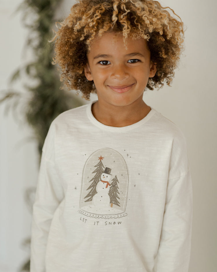 Rylee + Cru Long Sleeve Tee in Let It Snow