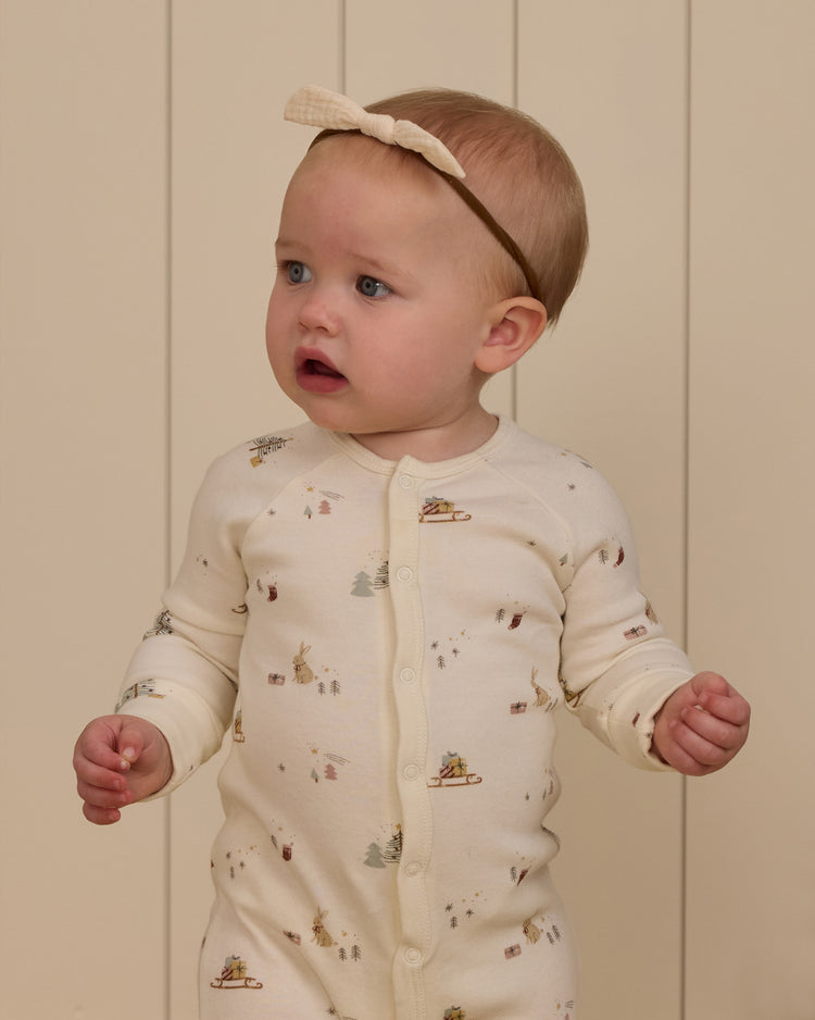 Rylee + Cru Organic Long John Pajamas in Presents