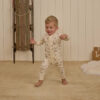 Rylee + Cru Organic Long John Pajamas in Winter Town