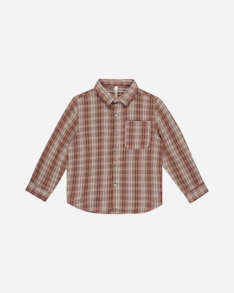 Collared Long Sleeve Shirt in Autumn Plaid from Rylee + Cru