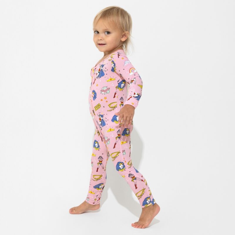 Wonder Woman Bamboo Viscose Convertible Footie from Bellabu Bear