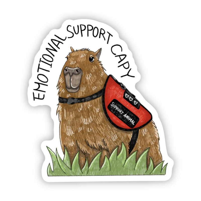 Big Moods "Emotional Support Capy" Capybara Sticker