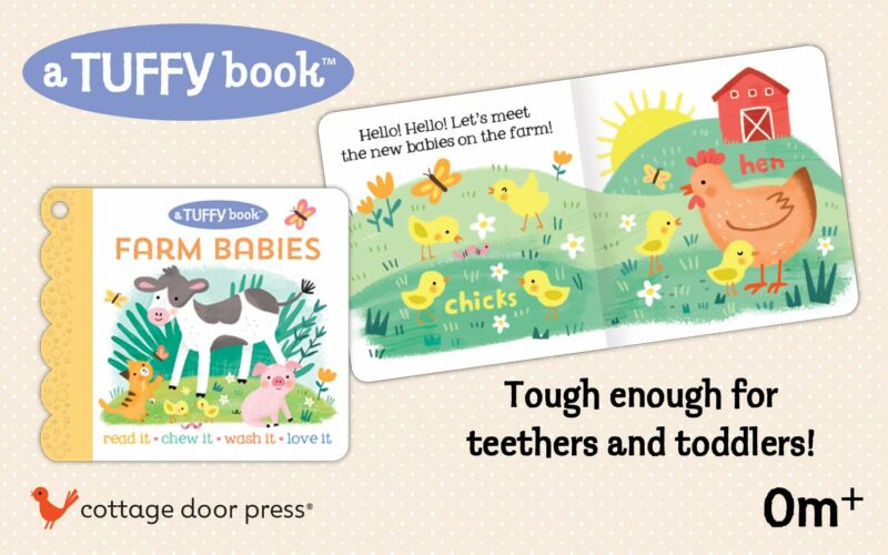 Farm Babies Tuffy Teether Indestructible Book made by Cottage Door Press