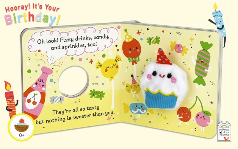 Hooray! It's Your Birthday! Finger Puppet Board Book from Cottage Door Press