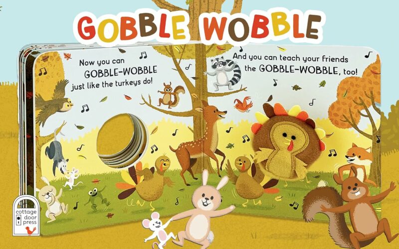 Gobble Wobble Finger Puppet Board Book from Cottage Door Press