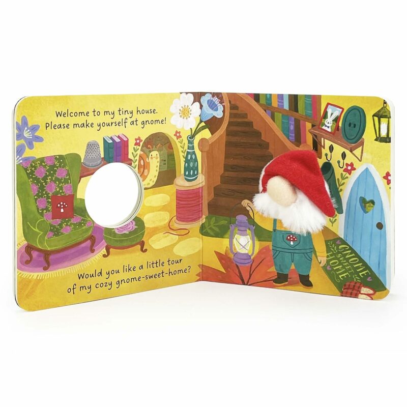 Cottage Door Press Gnome Sweet Home Finger Puppet Board Book Children's Books