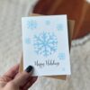 Big Moods Happy Holidays Snowflake Greeting Card