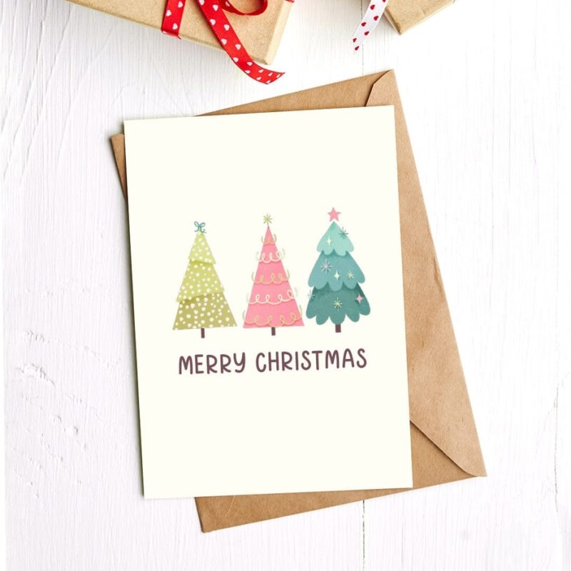 "Merry Christmas" Christmas Trees Card made by Big Moods