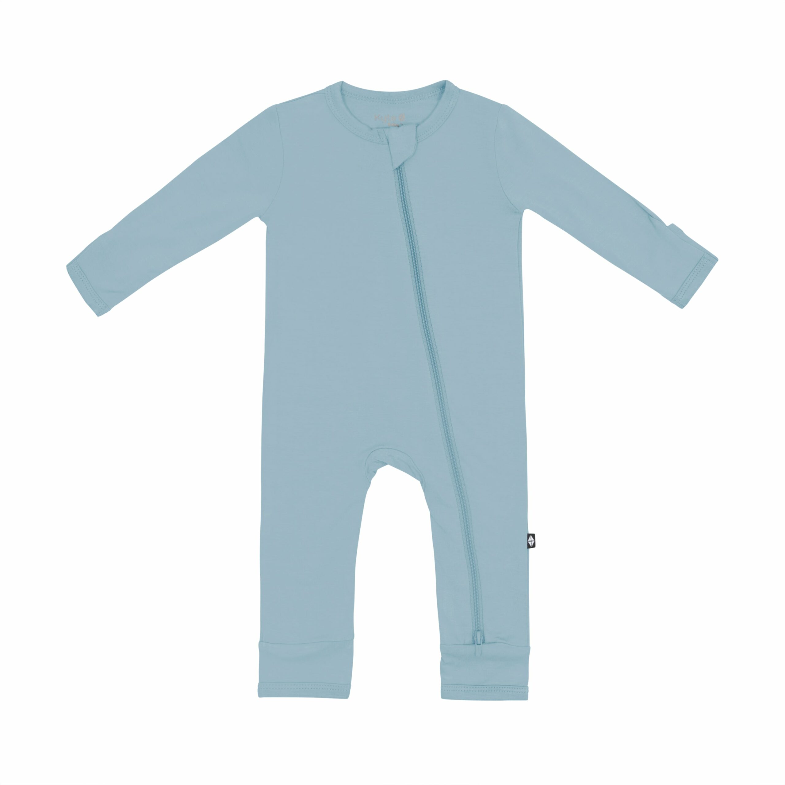 Kyte BABY Zippered Romper in Dusty Blue