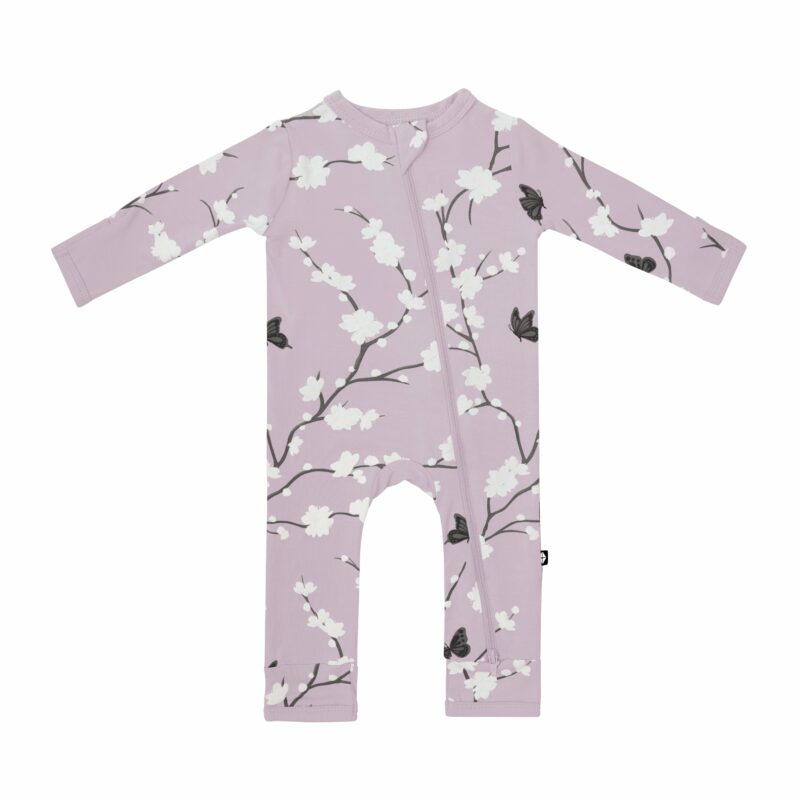 Kyte BABY Zippered Romper in Cherry Blossom