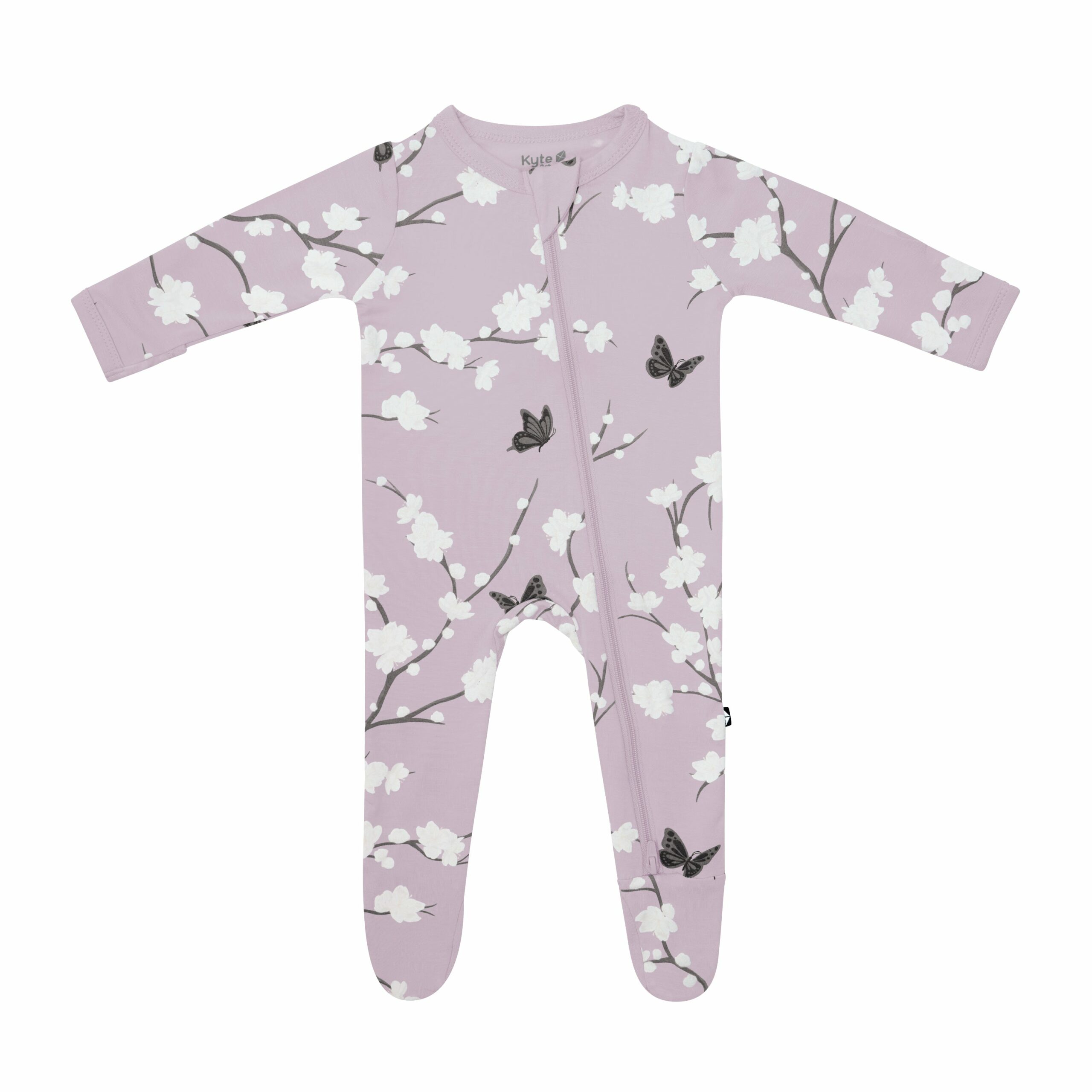 Kyte BABY Zippered Footie in Cherry Blossom