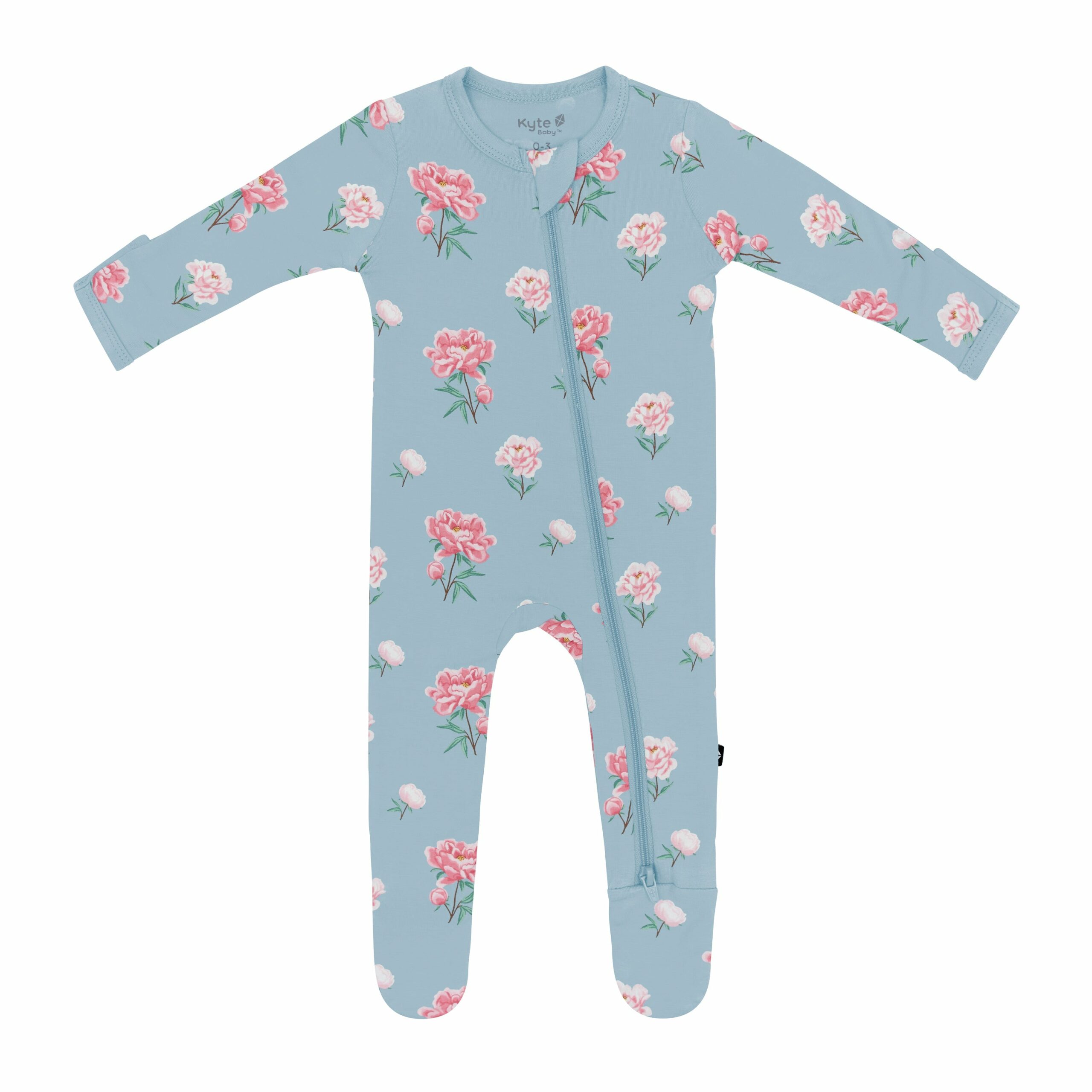 Kyte BABY Zippered Footie in Peony