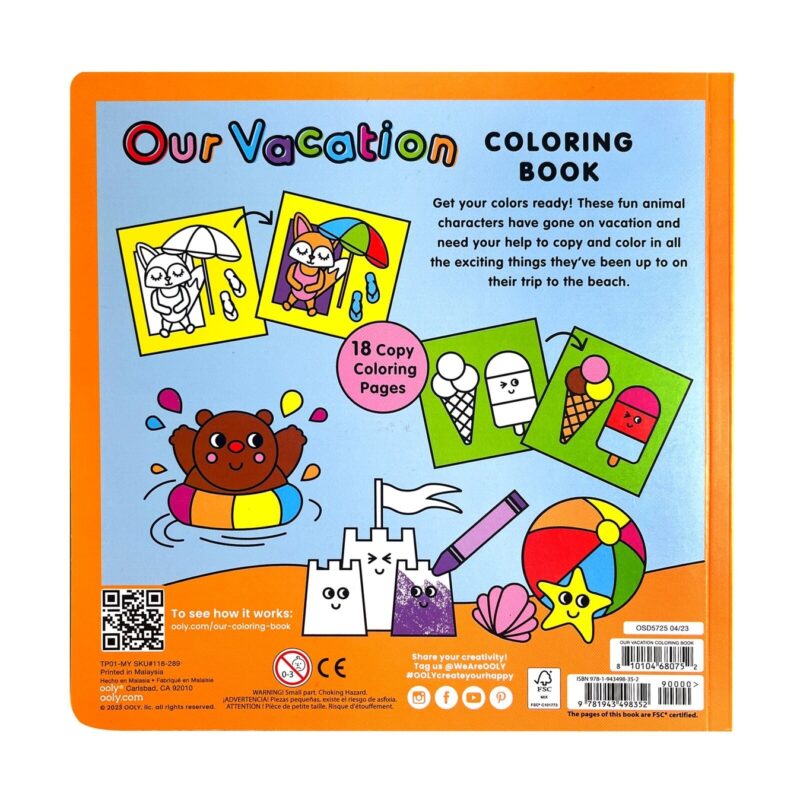 Our Vacation Copy Coloring Book from OOLY