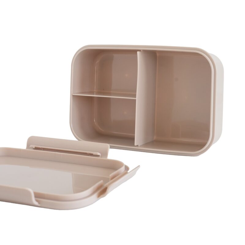 3 Sprouts Blueberry Taupe Recycled Plastic Bento Box Feeding