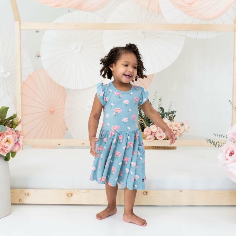 Kyte BABY Pocket Dress in Peony